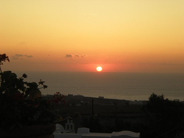 santorini, nature, greek island, greece, sunset