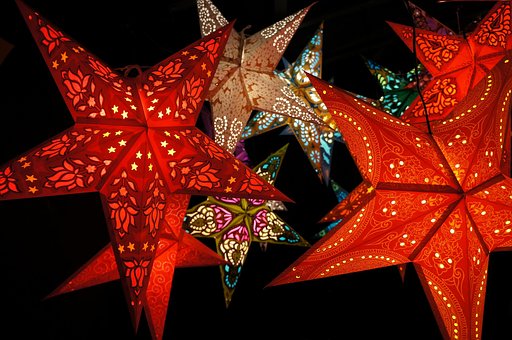Estrella, Rojo, Negro, Oscuro, Noche