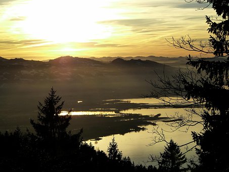 Lago De Constanza, Bregenz, Atardecer