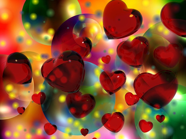 Free hearts happiness love illustration