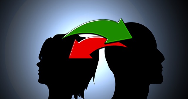 Free exchange of ideas silhouettes man illustration