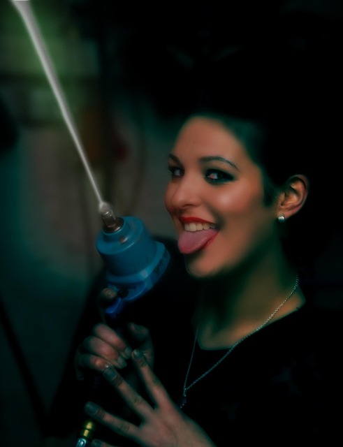 Free Laser Young Woman photo and picture