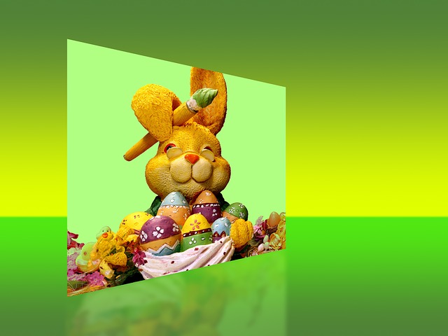 Free easter bunny easter easter eggs illustration