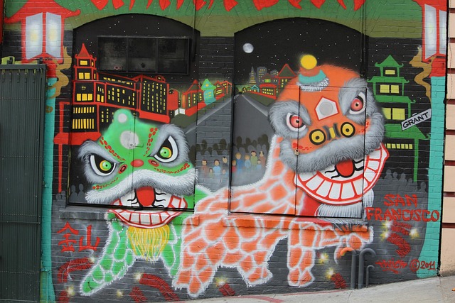 Free Dragons Mural photo and picture