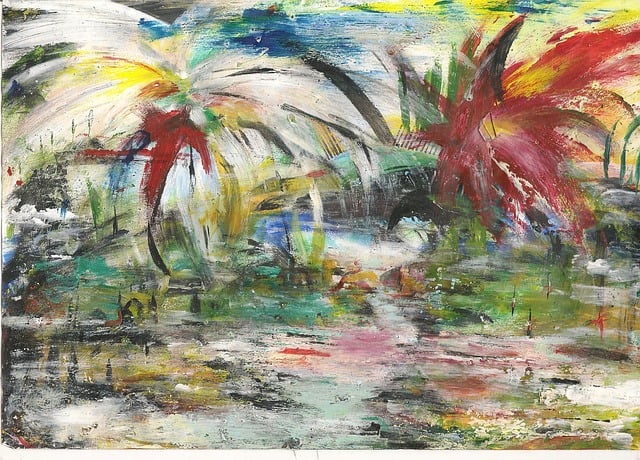 Free painting firework celebration illustration