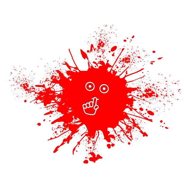 Free dab farbkleks hand illustration