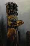 painted, totem, aboriginal artwork