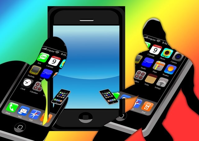 Free men silhouettes make a phone call illustration