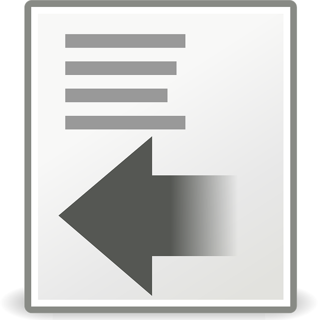 Free text decrease indent indentation vector