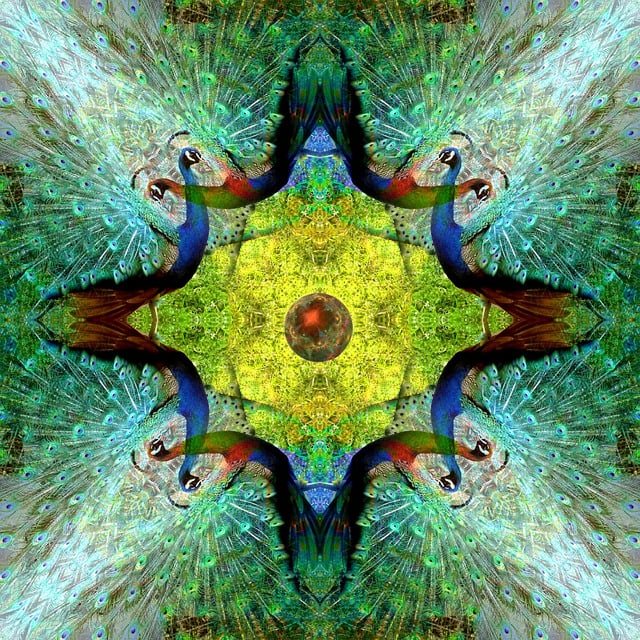 Free kaleidoscope digital art colorful illustration