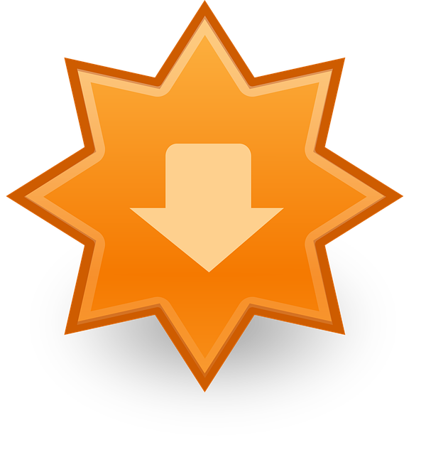 Free download arrow down vector