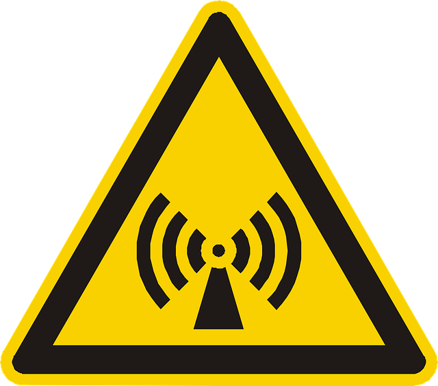 Free electromagnetic field warning attention vector
