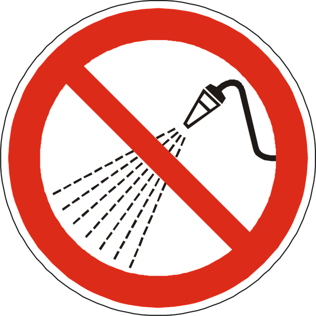 Free water usage prohibited forbidden illustration