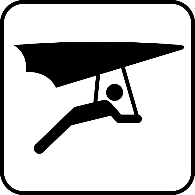 Free hang gliding delta-flying flying vector