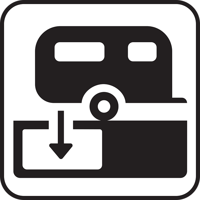 Free dumping waste mobile home vector