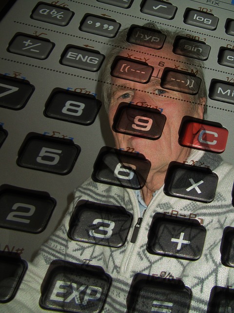Free calculator man face illustration
