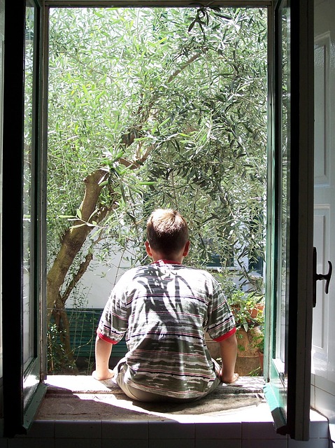 Free Window Guy From Behind photo and picture