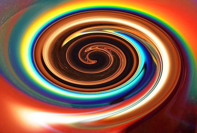 Free circle coloured garish illustration