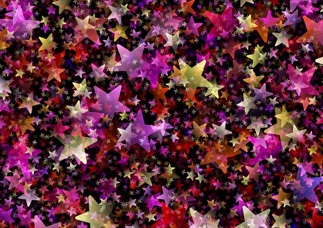Hintergrund, Muster, Sterne, Bunt