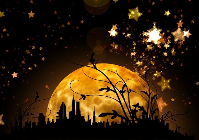 Free night stars heaven illustration