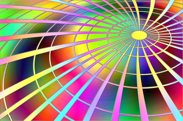 Free spiral round route illustration