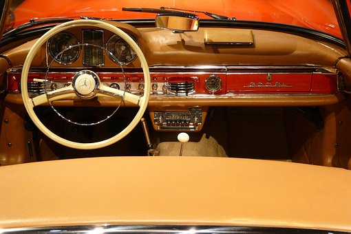 Autodetail, Lenkrad, Oldtimer, Klassiker