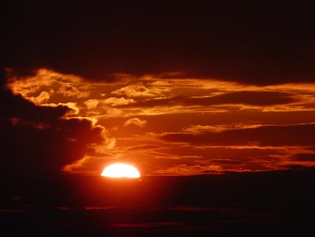 Sonnenuntergang, Natur, Rot, Abendhimmel