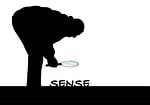 man, silhouette, magnifying glass