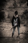 girl, back turned, low color