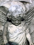 oakwood cemetery, cherub, statue angel