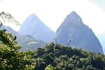 pitons, twin pitons, caribbean island