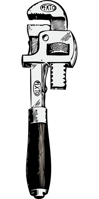 Free pipe wrench tool vector