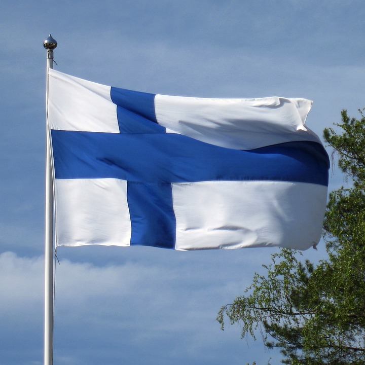 Free Finnish Flag Blue Cross Flag photo and picture