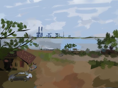 Waterverf, Schilderen, Water, Natuur
