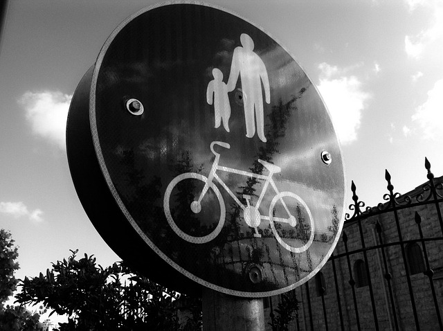 Niño, Padre, Bicicleta, Bicicletas