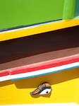 colorful, wooden boat, fishing boat