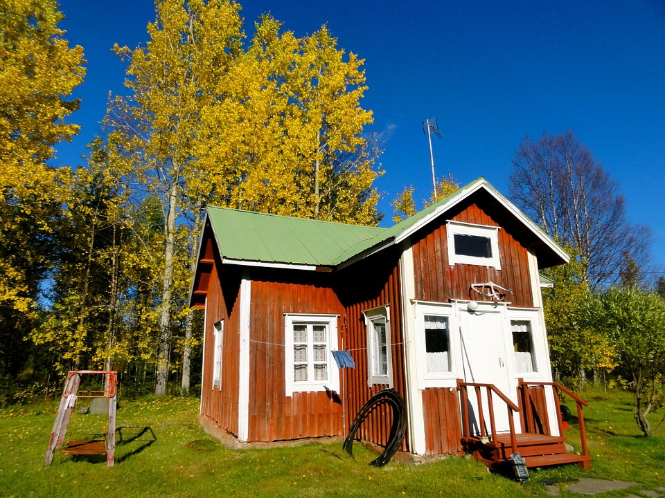 Kostenloses foto finnland mökki haus herbst kostenloses bild