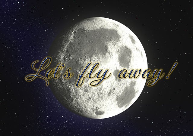 Free moon orbit planet illustration