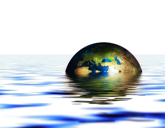 Free globe earth water illustration
