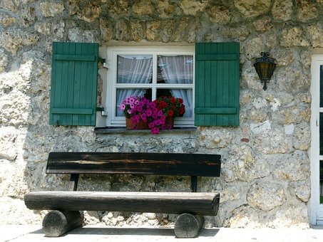 Allgäu, Haus, Fenster, Gebirge