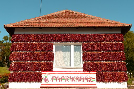 Ungarn, Haus, Paprika, Peperoni, Rot