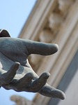 marseille, statue hand, bronze