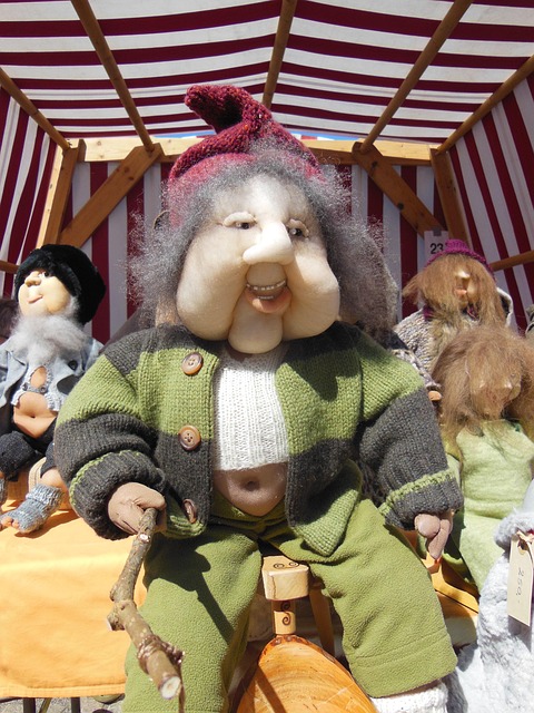 Socke Puppe, Kunsthandwerk, Glücklich
