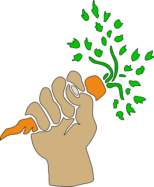 Free carrot hand nature vector