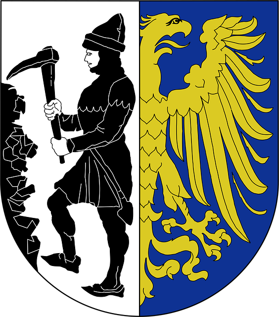 Free coat of arms crest helmet plate vector