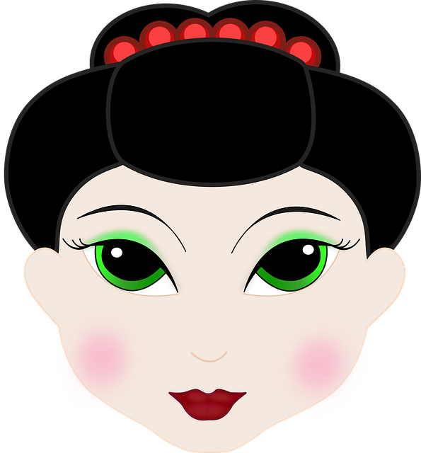 Free girl face cartoon vector