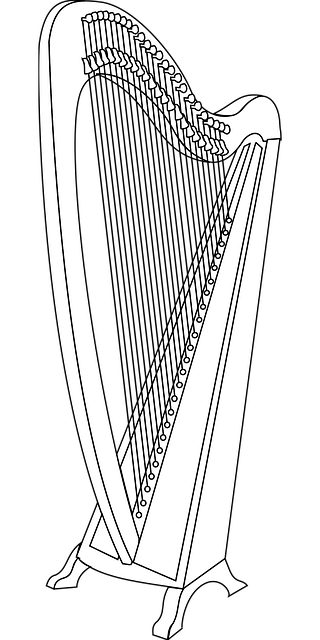Free harp music instrument illustration