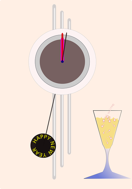 Free clock drink cocktail illustration