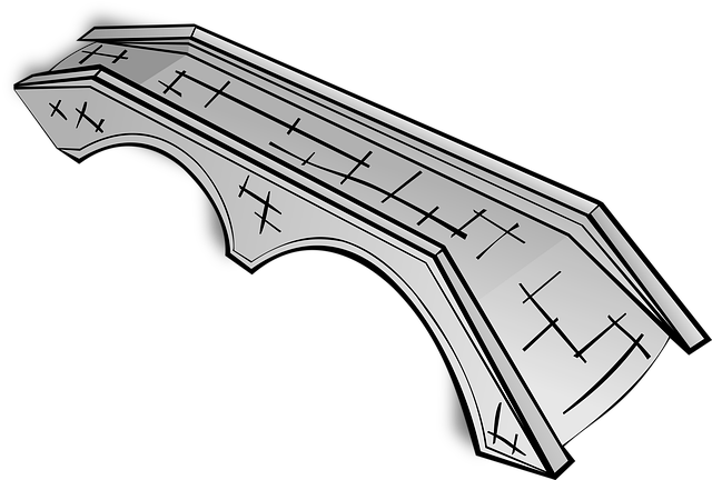 Free bridge stone construction vector