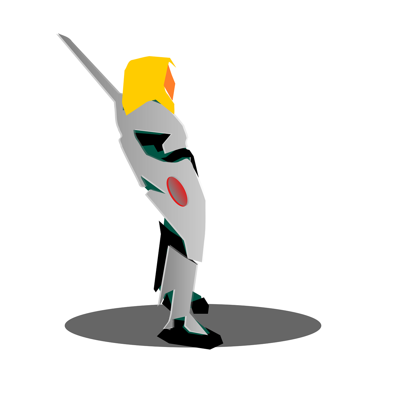 Free warrior shield rpg vector